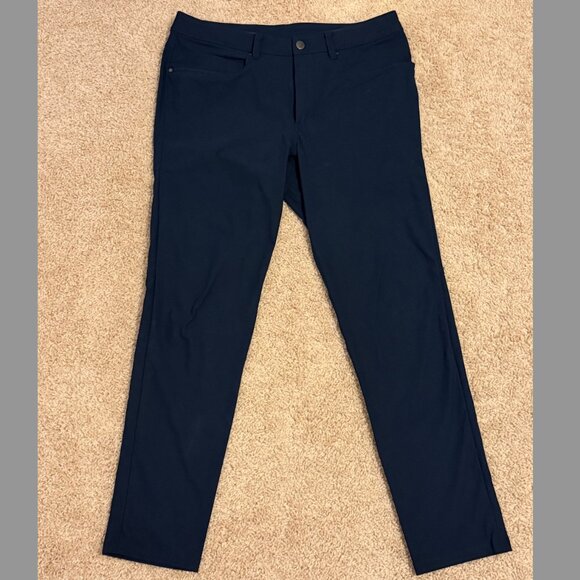 Lululemon Navy ABC Slim-Fit 5 Pocket Pant 32L Warpstreme - 32x32 - Picture 1 of 3